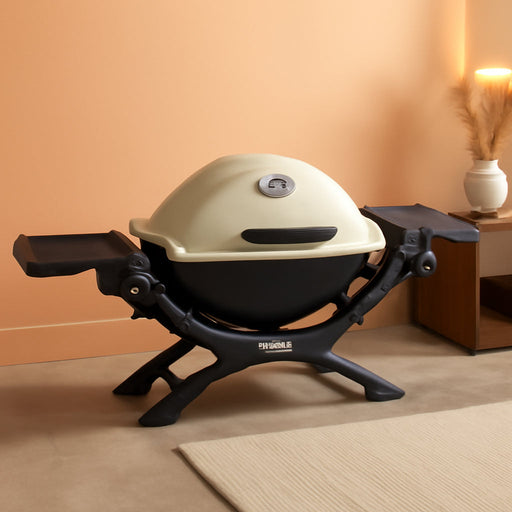 Q1200 Liquid Propane Portable Gas Grill for Travel and Camping, 1 Burner, Titanium