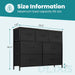 Dresser for Bedroom with 7 Fabric Drawers Storage Organizer Closet Chest Clothes Cabinet Vertical Dresser for Living Room Entryway Hallway,Black