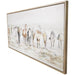 1-Panel Framed Horse Wall Art with Wooden Frame and Gold Foil Accents 32 In. X 71 In.