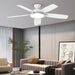 52 Inch Ceiling Fans with Lights,Remote Control Multifunctional Quiet Fan with Three Color Temperature and Dimmable Light with Reversible Blades White