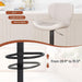 Bar Stools Set of 2, Leather Adjustable Barstools Counter Height Modern Bar Stools, Island Chairs Set of 2 for Kitchen, Beige