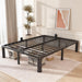 14 Inch King Metal Bed Frame with Rounded Corner,Mattress Retainer