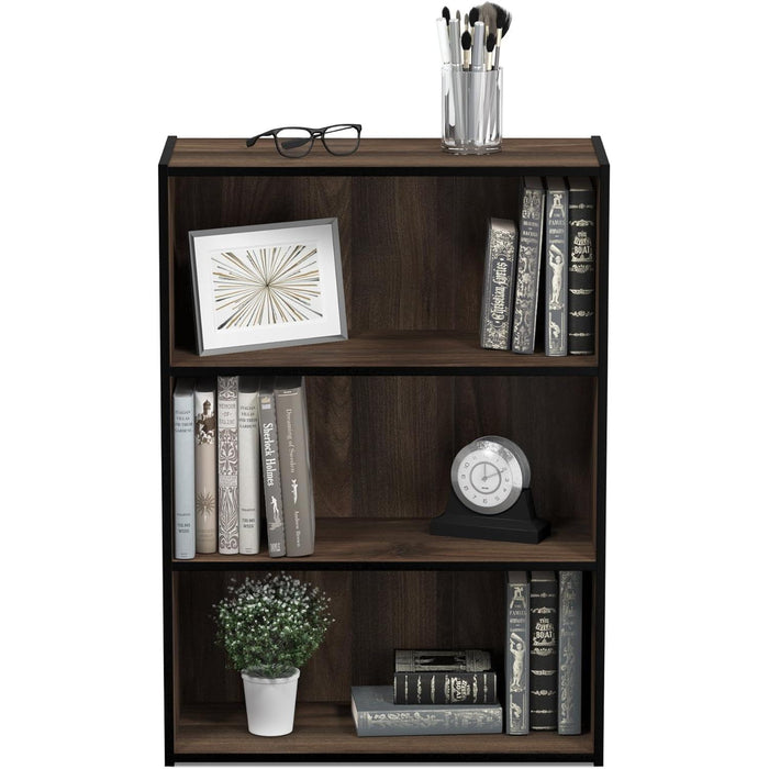 Pasir 3-Tier Open Shelf Bookcase, Columbia Walnut