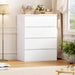 White 4 Drawer Dresser 31.5H UltraMinimalist Cabinet