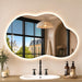 24" X 40" Irregular Backlit Bathroom Mirror, Anti-Fog