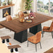 63" Extendable Rectangle Dining Table for 6-8, Wooden Table