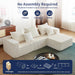 102Inch Beige CloudLounge Sectional Sofa Oversized Seat