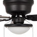 Hugger 52 In. LED Indoor Black Ceiling Fan with Light Kit