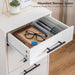 7-Drawer Chest, File Cabinet, Wooden File Cabinet, Office Cabinet with Drawers, Storage Cabinet, for Home Office, Study, Easy Assembly, White WT07WJ01
