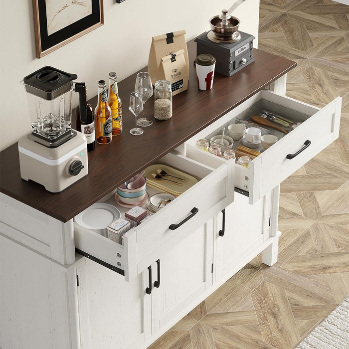 48-Inch Farmhouse Style Sideboard With Storage Drawers