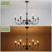 Farmhouse Chandeliers for Dining Room Light Fixtures 8 Lights Black Chandelier Light Fixture Ceiling Hanging Rustic Chandelier for Living Room Bedroom Entryway