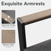 Aluminum Outdoor Patio Furniture Set 4 Pieces Dark Gray