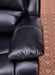 2PC Bonded Leather Recliner Set, Sofa, Loveseat, 8018, Black