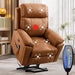 Brown Power Recliner with Massage & Heat