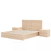 James 4-Piece Natural Blonde Oak Queen Size Bedroom Set