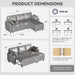 Charcoal Gray Sleeper Sofa With ReversibleStorage Chaise