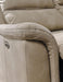 Next-Gen Durapella Power Reclining Sofa with Adjustable Headrest, USB, Extended Ottoman, Faux Leather, 80" W X 42" D X 42" H, Beige Sand