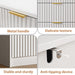 55" Wide Fluted 6-Drawer Double Dresser for Bedroom, White