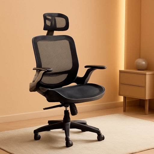 Big & Tall Mesh Office Chair, Ergonomic, Headrest, Tilt