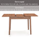40"-52" Solid Wood Extendable Dining Tables for 2-6 Walnut
