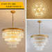 Gold Crystal Chandelier 22.9in Ceiling Pendant Light