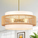 19.7 Inch Handwoven Rattan Chandelier Pendant Light