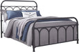 Signature Design by Ashley Nashburg Industrial Farmhouse Metal Bed, Full, Matte Black