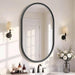 Black Oval Mirror 24X36 Inch, Oval Bathroom Mirror
