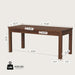 Dining Table for 6, Farmhouse Rectangular Kitchen Table, Walnut Wood