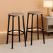 Bar Stools, Set of 2 Bar Chairs, Kitchen round Height Stools with Footrest, Breakfast Bar Stools, Sturdy Steel Frame, for Dining Room, Kitchen, Party, Easy Assembly, Greige BG03BY01