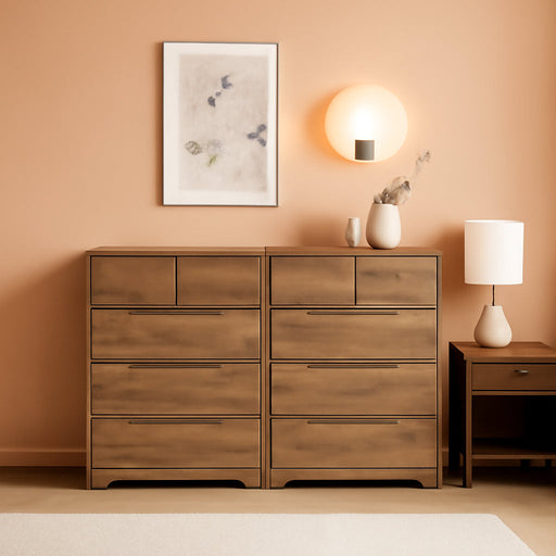 Rustic Brown 5 Drawer Modern Dresser
