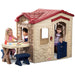 Picnic on the Patio Playhouse with 20 Play Accessories, Working Doorbell, Indoor and Outdoor Backyard Toy, Tan- for Kids Toddlers Boys Girls Ages 2 3 4+ Year Old