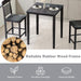 Graphite Square Dining Table Contemporary Solid Wood
