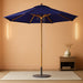 9Ft Bamboo Umbrella, Outdoor Patio Umbrella, Waterproof Market Umbrella, 8 Ribs Table Umbrella with Pulley Lift for Garden, Deck, Pool, Lawn, Backyard