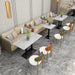 White Sintered Stone Rectangular Dining Table Base