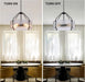 Black Handcrafted Glass Drum Chandelier 20in Fixture