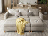 Faux Leather Modular Sectional Sleeper Sofa Storage