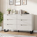 6 Dresser for Bedroom, 47.2 in Wide Dresser, Freestanding Vertical Drawer Cabinet with Storage, Wooden Closet Storage Chest for Living Room, Hallway, Entryway