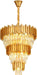 Luxurious Gold Crystal Five Tier Chandelier Ceiling