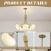 Mid Century Modern Chandelier,G9 Gold Vintage Chandelier Modern 5-Light