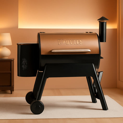 Grills Pro 34 Electric Wood Pellet Grill and Smoker, Bronze, 884 Square Inches Cook Area, 450 Degree Max Temperature, Meat Probe, 6 in 1 BBQ Grill