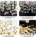 23Inch Gold CrystalBeadChandelier 8Light Ceiling Fixture