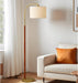 66Inch WalnutGold Arc Floor Lamp With ModernElegance