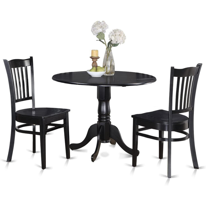 DLGR3-BLK-W Dining Table Set