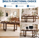 71" Dining Table for 6-8 People, Rectangular Table, Brown
