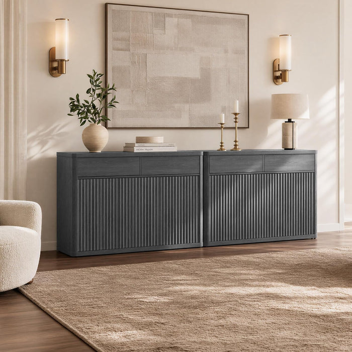 Buffet Cabinet with Storage - Storage Cabinet with Doors & Shelves | Accent Credenza Buffet Table with 2 Drawer Buffets & Sideboards for Living Room Dining Room Kitchen Entryway Office