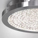 Glam 13.5 In. 1-Light Modern Chrome Integrated LED Flush Mount Ceiling Light Fixture for Kitchen or Bedroom