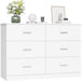 White Dresser with 6 Drawers