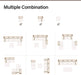 Outdoor Patio Furniture, 6 Piece Outdoor Sectional Sofa PE Rattan Wicker Patio Conversation Sets, All Weather Patio Furniture Set with Thick Cushions for Garden, Backyard(Beige)