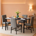 SlateGrey Marble Tabletop Five Piece DiningSet Premium